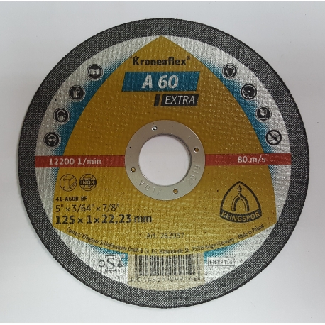 Диск за рязане на Неръждавейка Klingspor 125x1x22.23