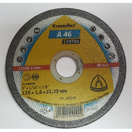 Диск за рязане на Неръждавейка Klingspor 125x1.6x22.23